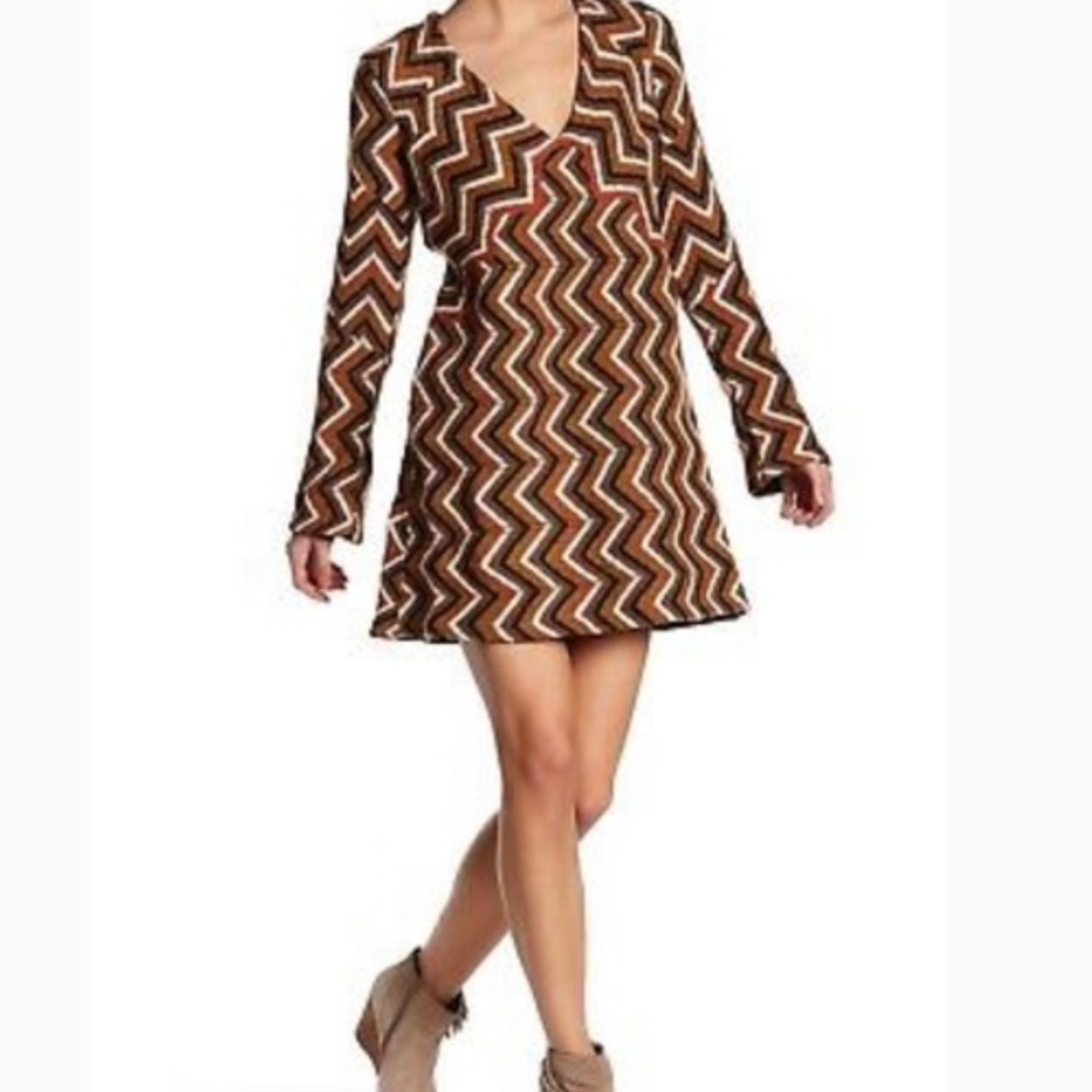Free People | Rhiannon Chevron Neutral Rare NWT